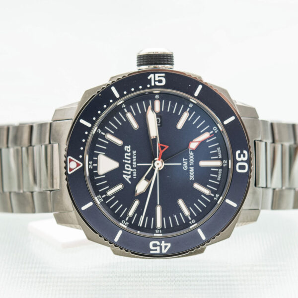 Alpina Seastrong Diver GMT Date Blue Men's Quartz Watch Ref. AL-247LNN4TV6B