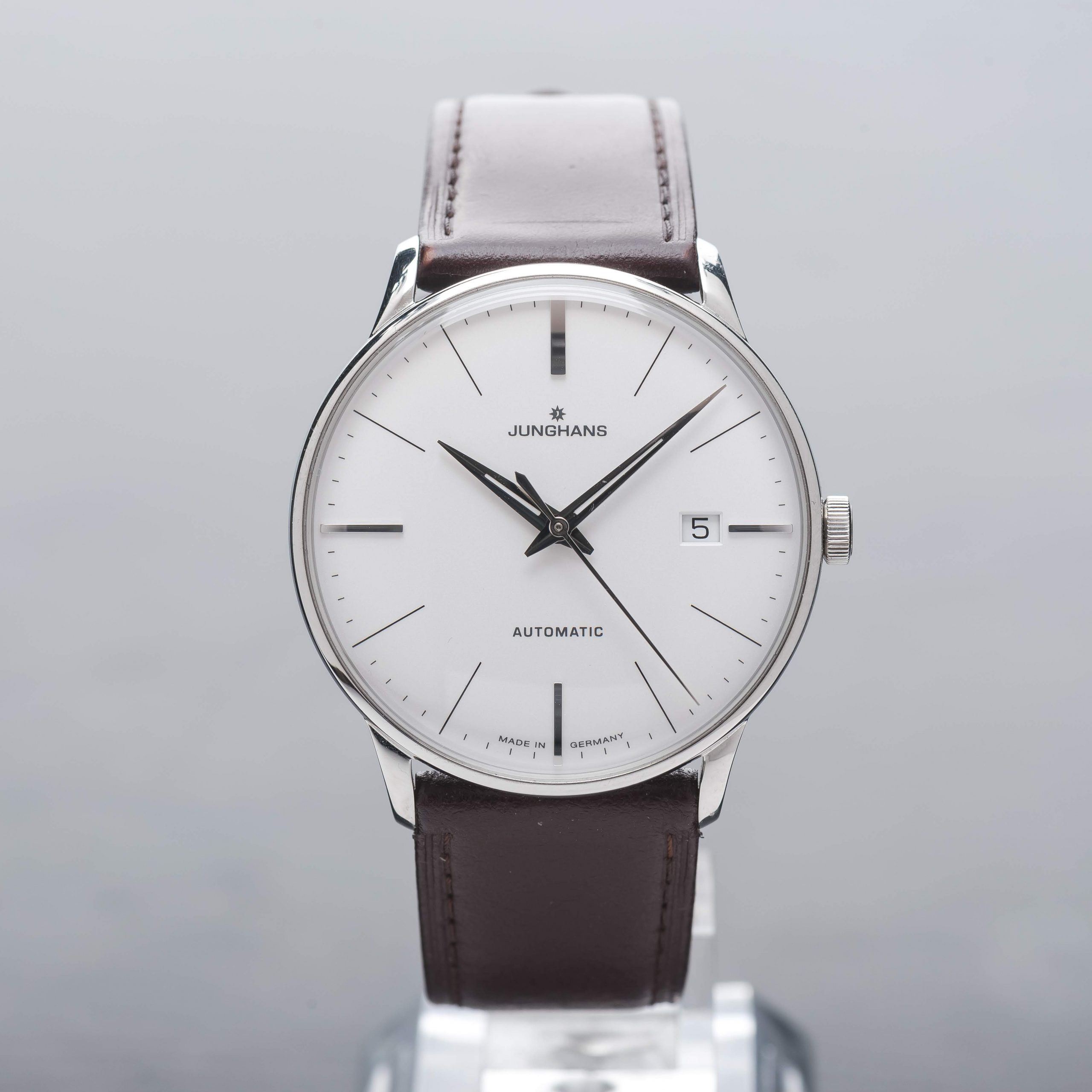 Junghans Meister Classic Automatic Silver Dial Date Open Case Back 027/4310.01