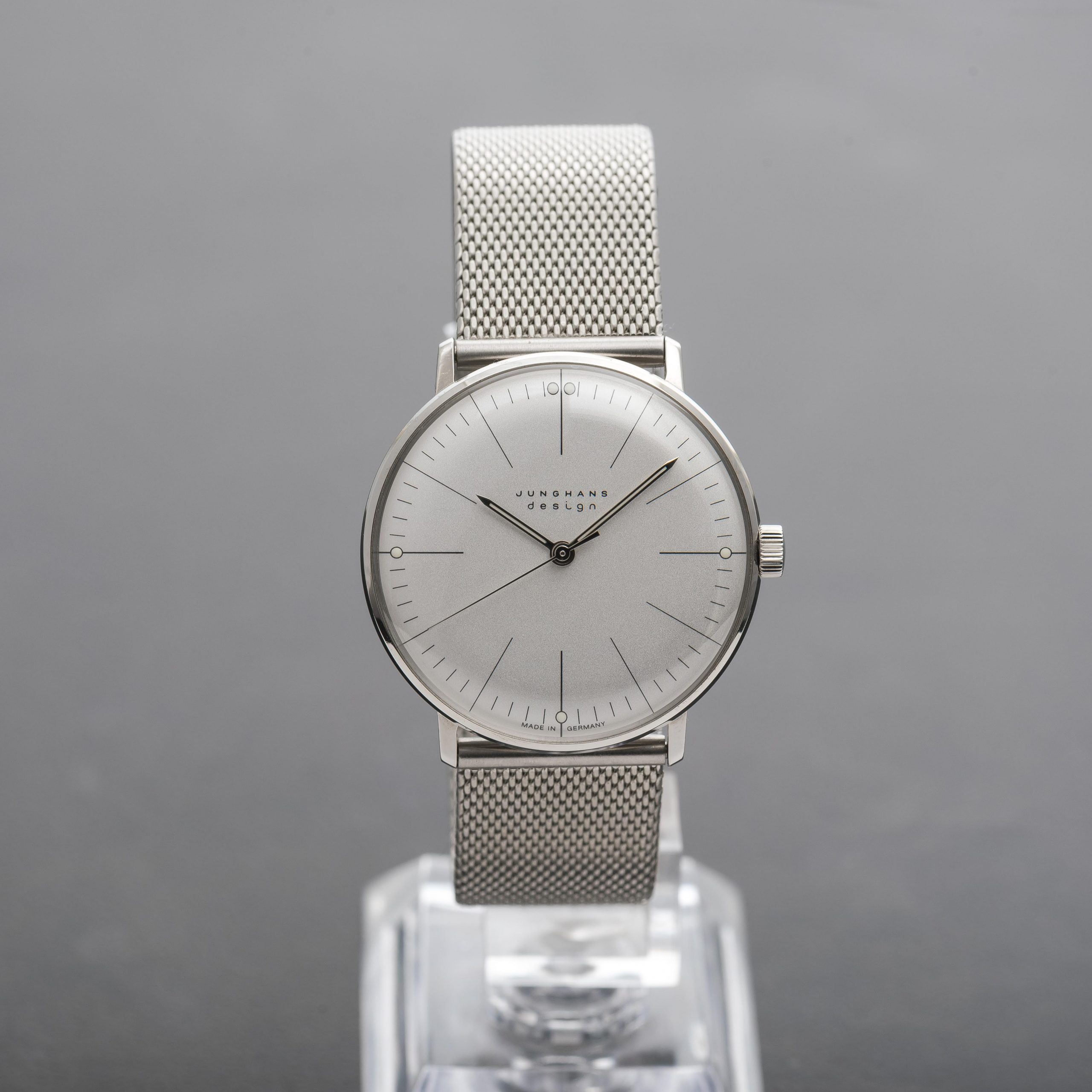 Junghans Max Bill Hand Winding Mechanical Matte Silver Dial Watch 027/3004.44