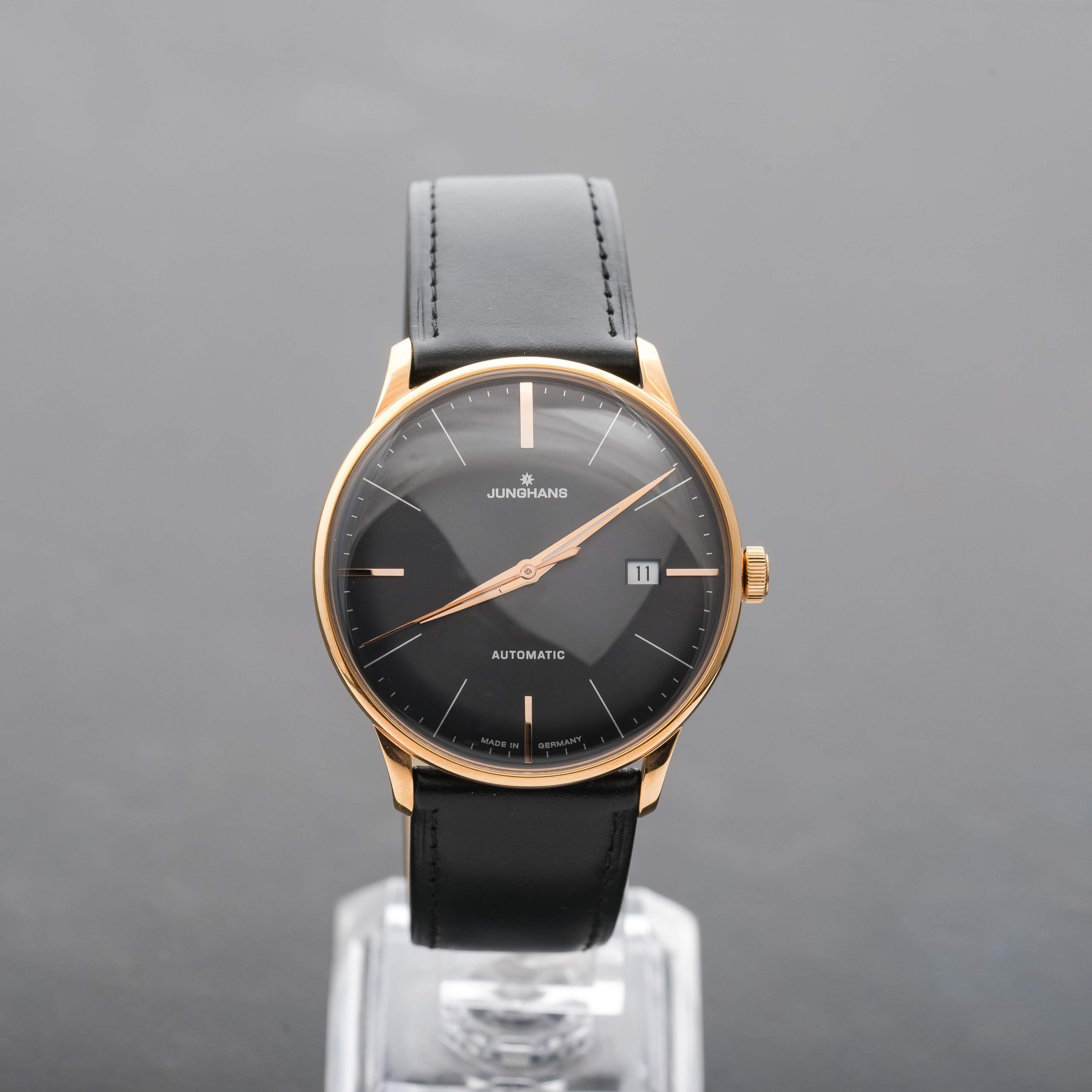 Junghans Meister classic Automatic Black Dial Gold PVD Coating Date 027/7513.00