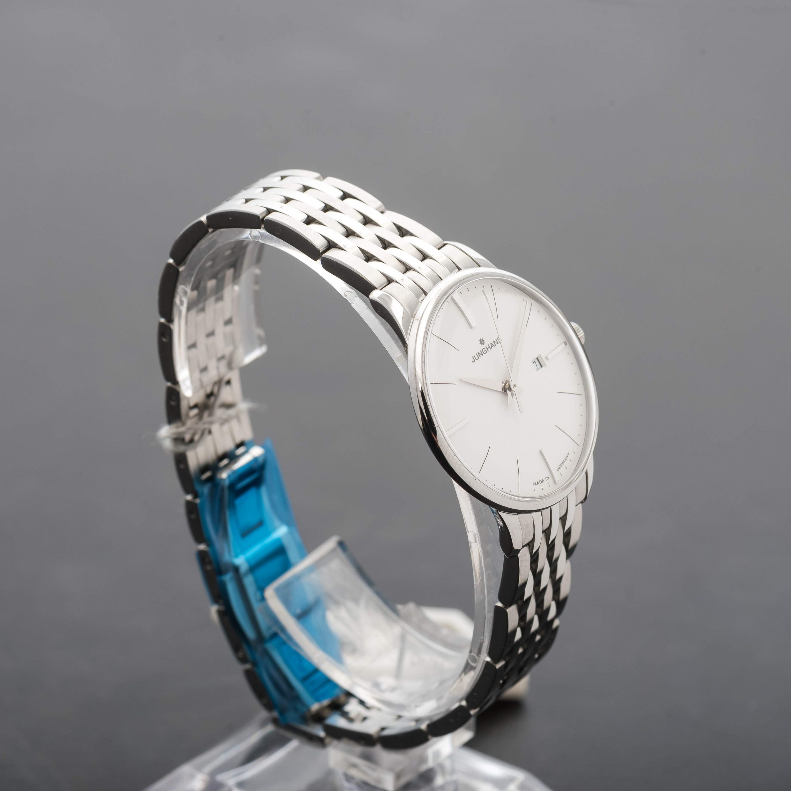 Junghans Meister Ladies Quartz Date Silver Steel Bracelet & Case 047/4372.44