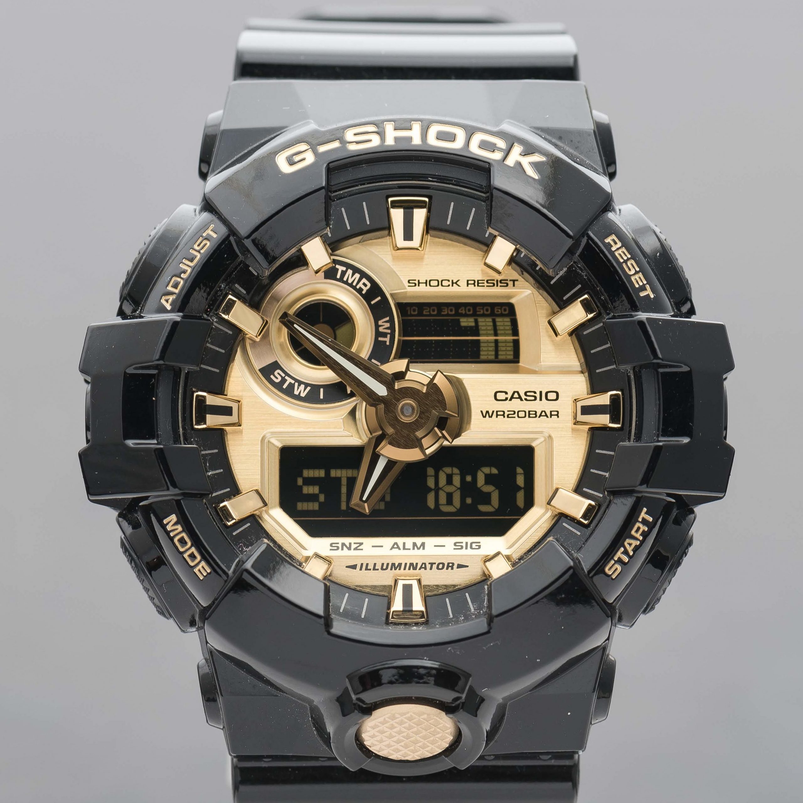 Casio G-Shock Alarm Chronograph Mens Watch GA-710GB-1AER