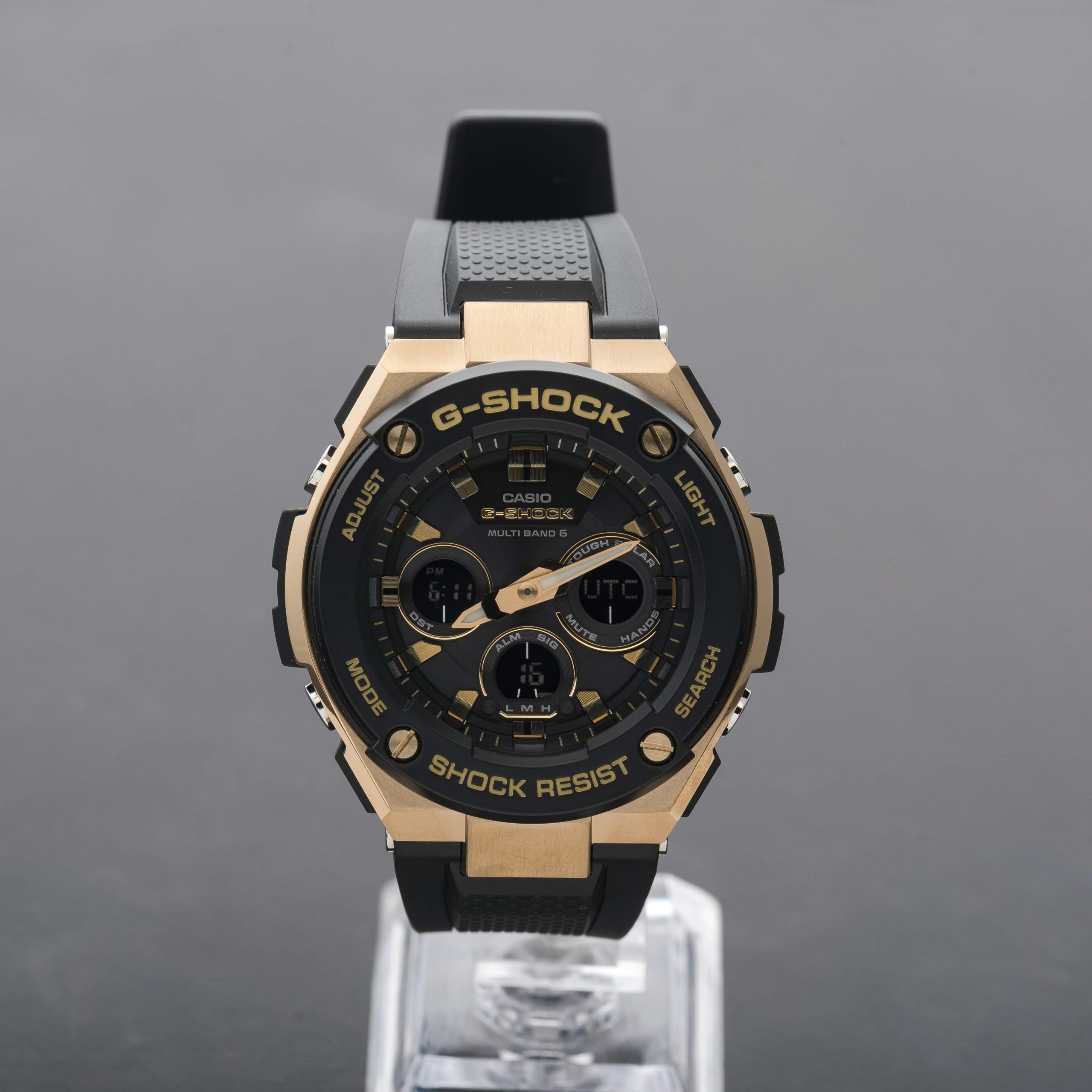 Casio G-Steel Midsize Alarm Chronograph Radio Controlled Watch GST-W300G-1A9ER