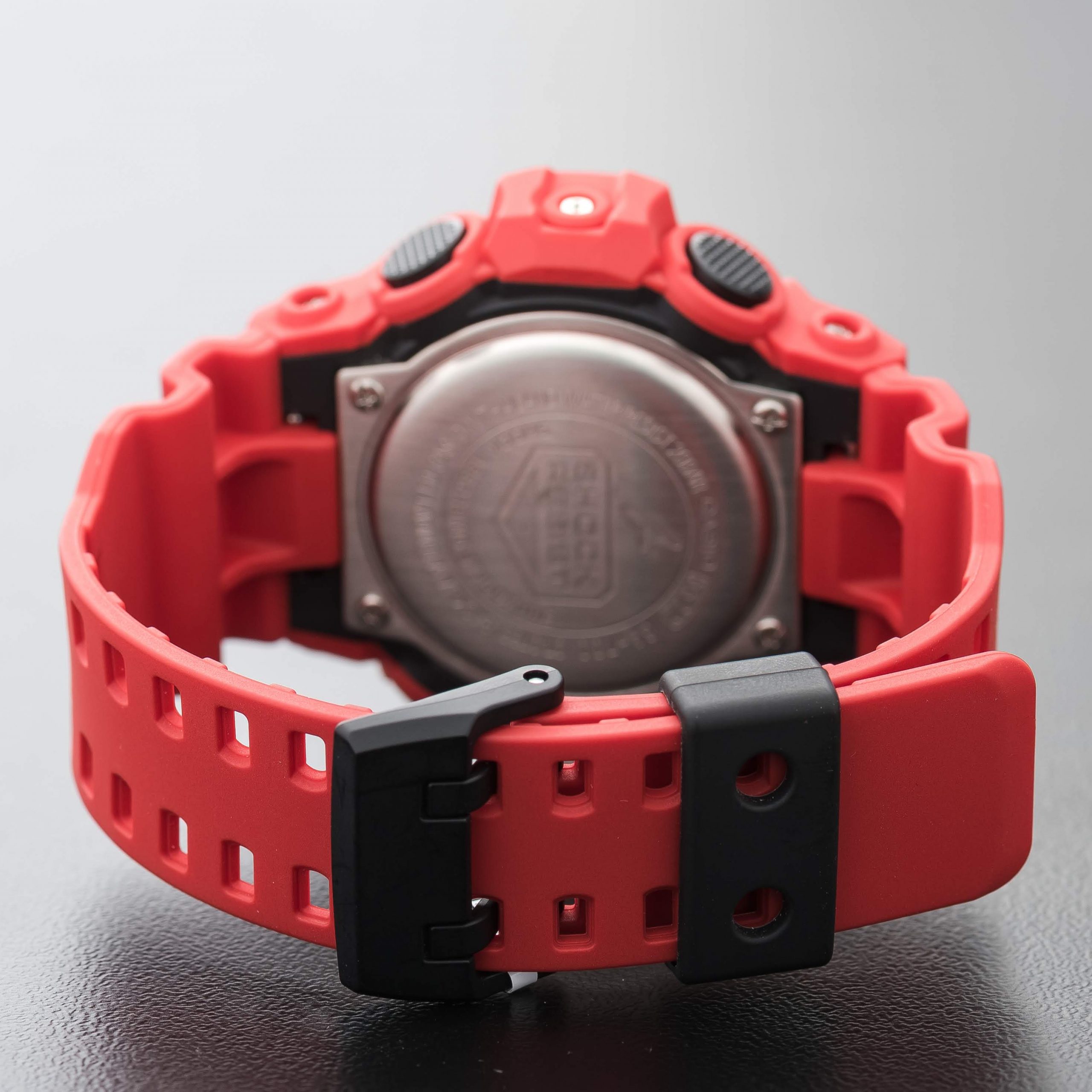 Casio G-Shock Analog Digital Red Resin World Time Stopwatch Watch GA-700-4ACR