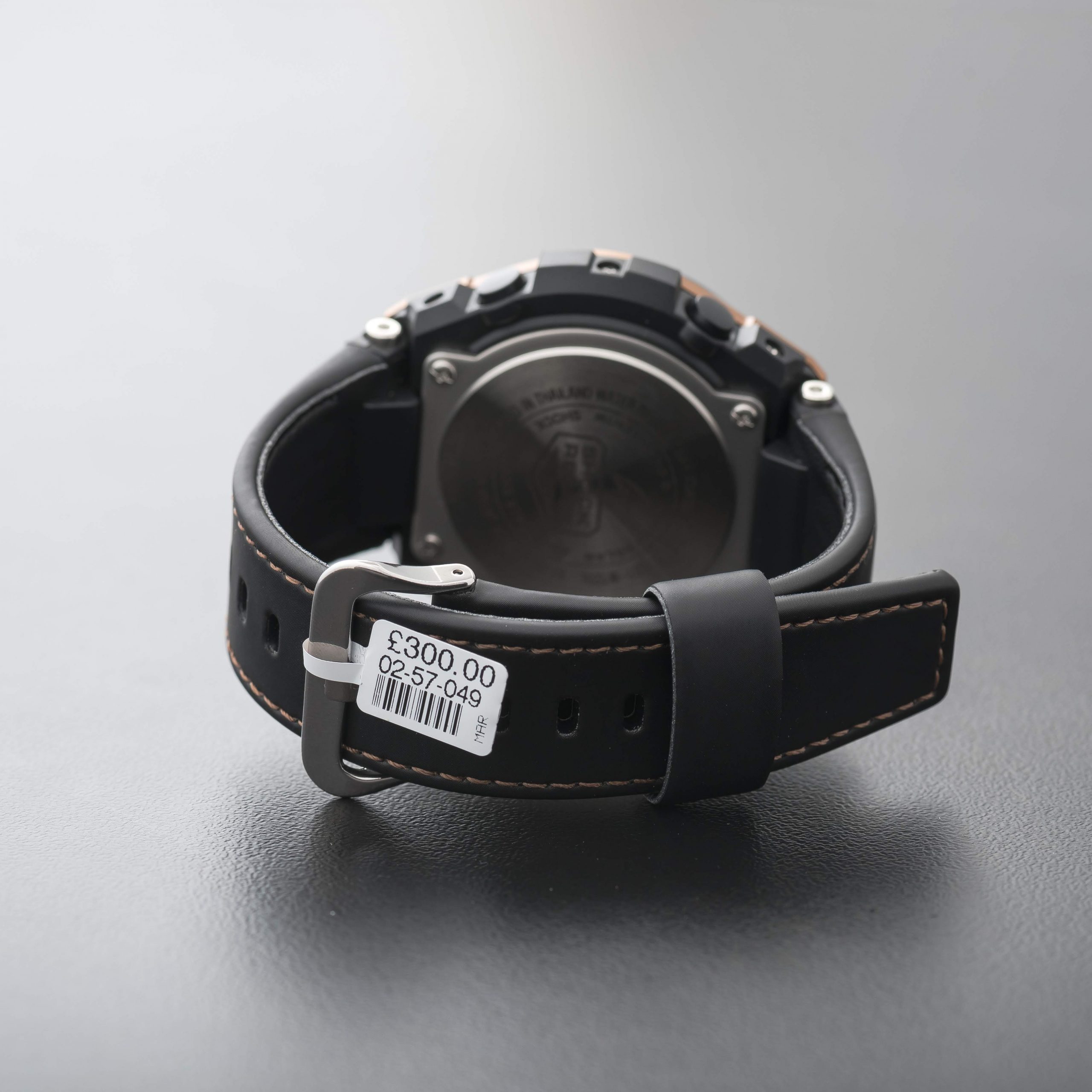 Casio G-Steel Steel Solar Radio Controlled Leather Strap Watch GST-W120l-1AER