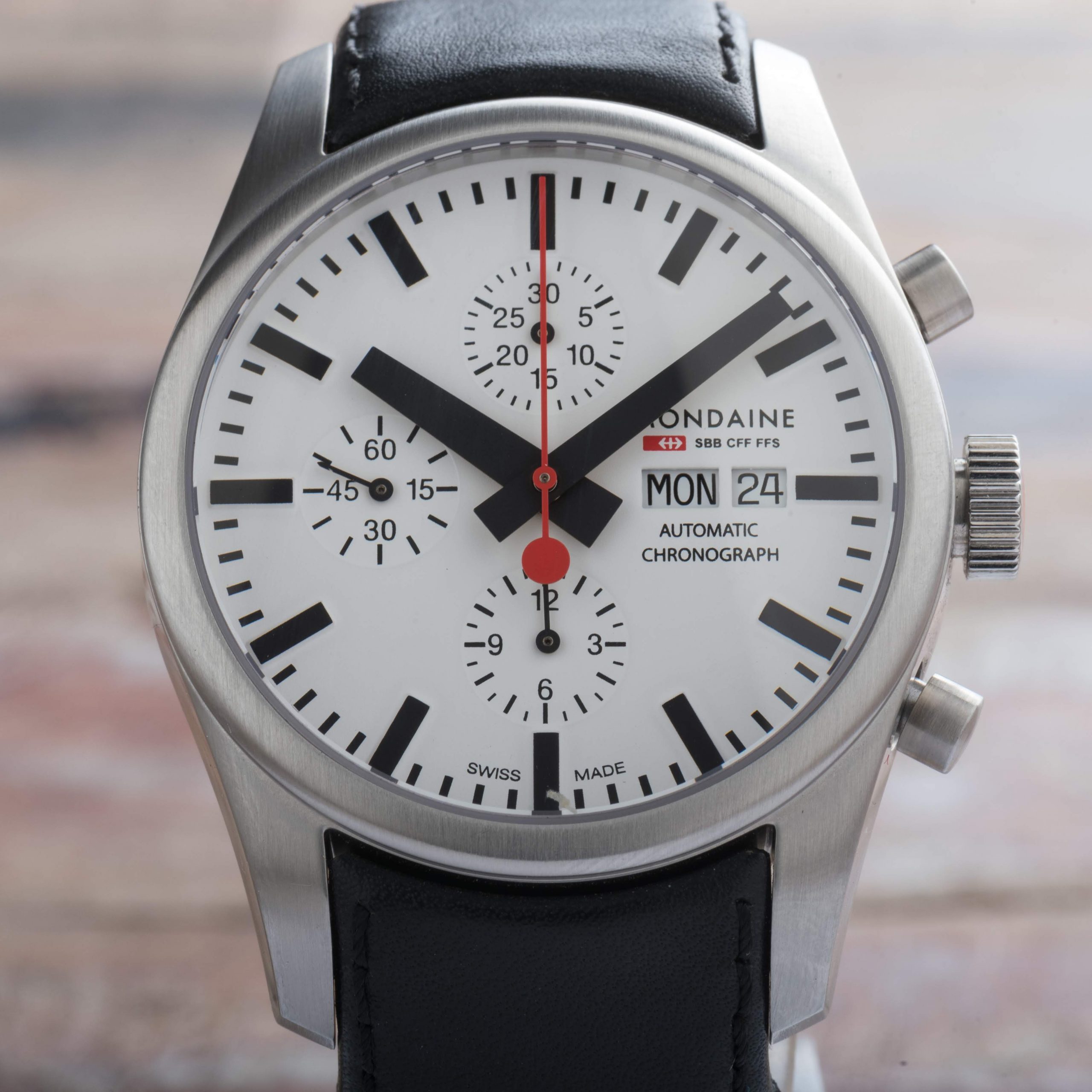 Mondaine Retro Official Swiss Railways Chronograph Automatic Watch A173.30346