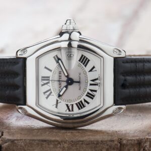 Cartier Roadster Automatic Black Leather Date Ref. 2510